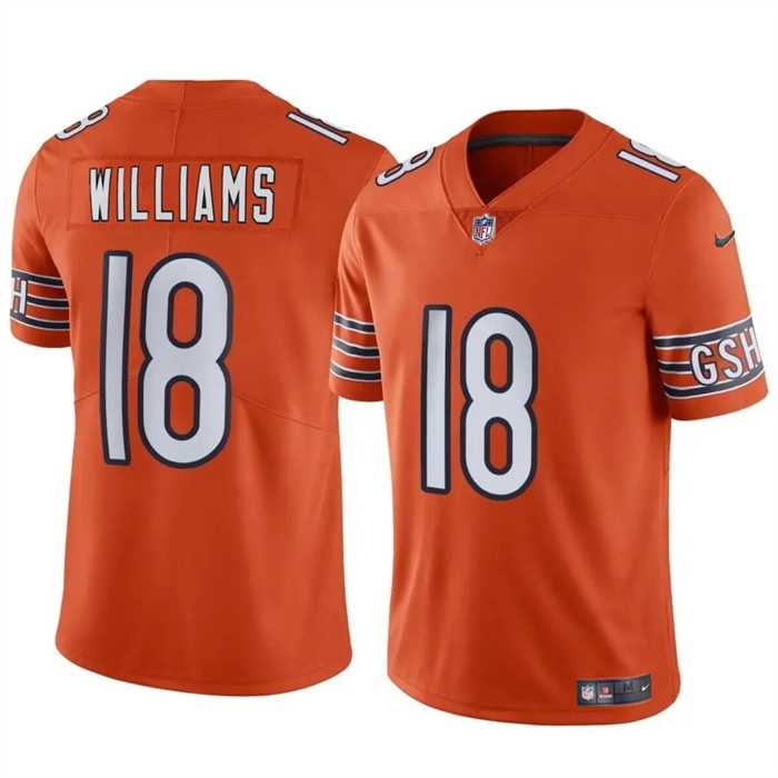 Men & Women & Youth Chicago Bears #18 Caleb Williams Orange 2024 Draft F.U.S.E. Vapor Football Stitched Jersey->chicago bears->NFL Jersey